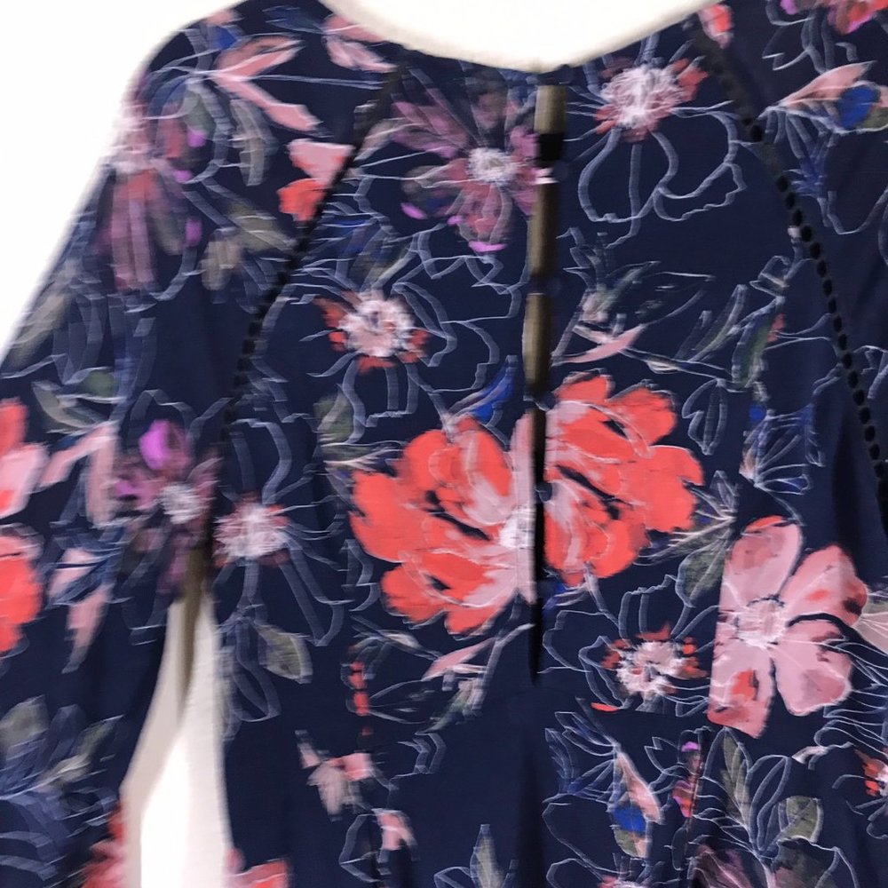 Free People Blue Floral Flowy Mini Dress - Picture 5 of 10